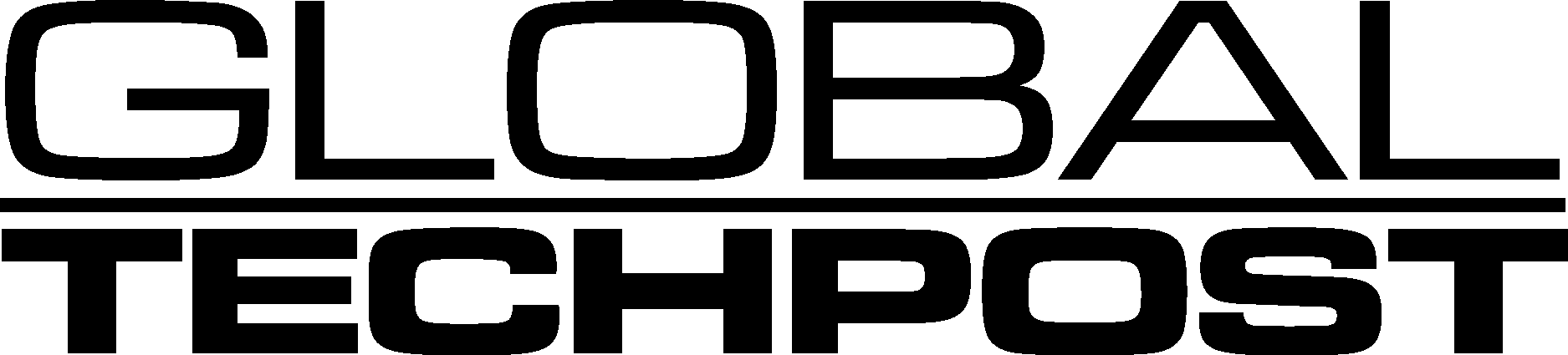Global Tech Post Black Logo Vector Logo